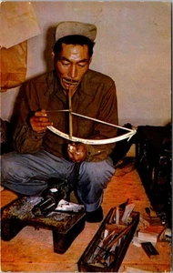 Little Diomede Eskimo Ivory Carver Postcard - Picture 1 of 2