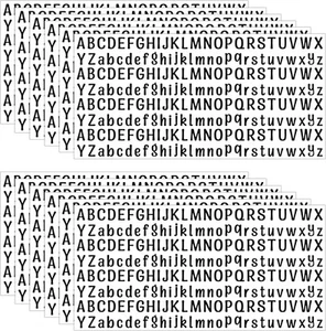 2500 PIEZAS 12 Hojas Letras Pegatinas Pequeñas, Autoadhesivas Vinilo Negro - Imagen 1 de 6