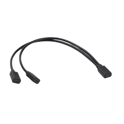 USB C Splitter Charge Cable USB Type C Female to 2 Double USB Type C Female - Image 1 of 4