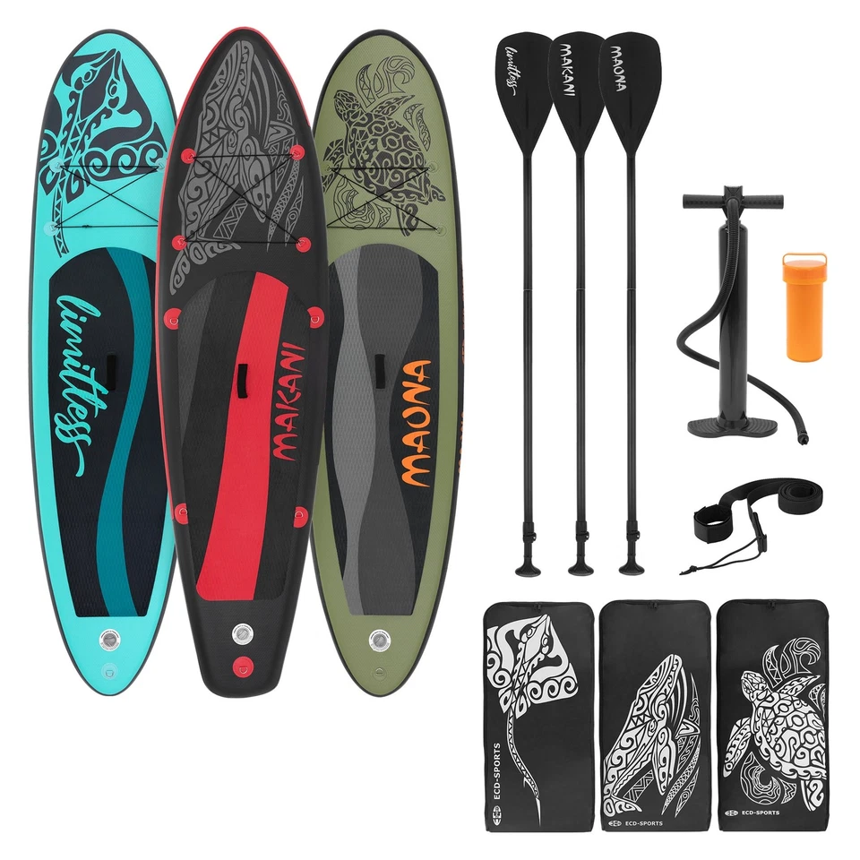 ECD GERMANY Surfboard Stand Up Paddle SUP Board Set aufblasbar SUP Paddling