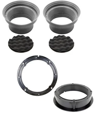 Car Door Adjustable Baffle Set Inc Wave Diffuser And 6.5" Adaptors For VW Golf - Image 1 of 4