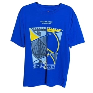 Camiseta NBA Golden State Warriors Stephen Curry 30 Logo Azul Talla Mediana - Imagen 1 de 6