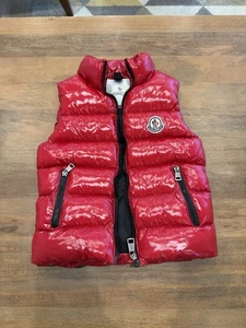 Moncler Red Puffer Vest - Shiny Nylon - Toddler/Youth Size 4A (104 cm)Authentic - Picture 1 of 4