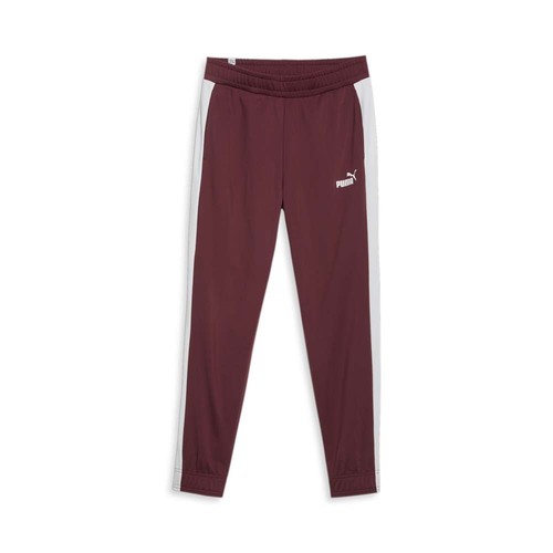 Pantaloni PUMA a contrasto con logo tricot donna rosso casual fondo sportivo 84900022