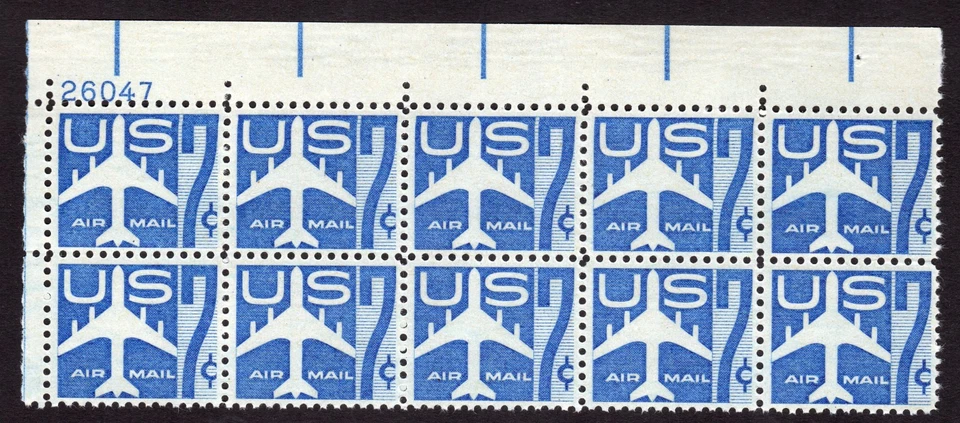 Scott #c51 Silhoulette of Jet Plate Block of 10 Stamps - MNH P#26047 - Image 1 of 1