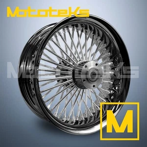 RADIOS GRUESOS 16" 16X3,5 52 ACERO INOXIDABLE LABIO LISO PARA LLANTA TRASERA HARLEY TOURING - Imagen 1 de 6