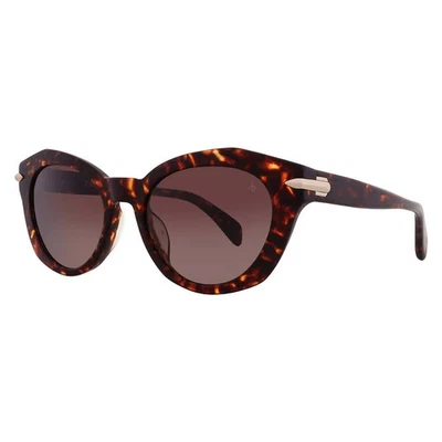 Gafas de sol para dama Rag and Bone marrón degradado ojo de gato RNB1084S 0086/HA 53 Foto 1 de 4
