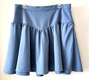Jill Stuart Women’s Blue Skirt Size 14 Mini A-line Yoked Pockets - Picture 1 of 11