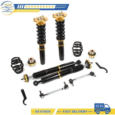 Coilover For 2001-2005 BMW E46 320i 325i 330i Adj Height Struts Suspension Kit - Imagem 1 de 4