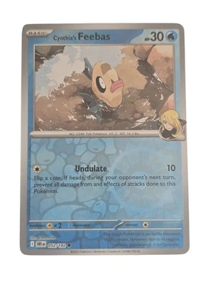 Pokemon TCG: SV10: Destined Rivals - Cynthia's Feebas DRI 052/182 Reverse Holo - Image 1 of 2