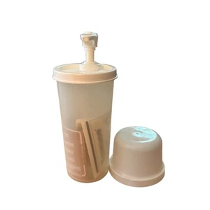Tupperware Dispenser Translucent White Vintage Pump Soap Lotion Bathroom Storage - Picture 1 of 3