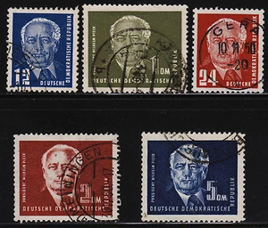 1950 Germania DDR Pieck Set Sc#54-57A Mi#251-5 suono usato VF 13998 - Foto 1 di 1