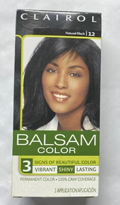Clairol Balsam Color Permanent Hair Color - #12 Natural Black (Sealed) - Picture 1 of 6