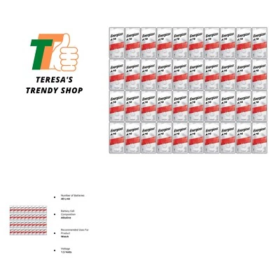 40x Watch/electronic, A76/lr44 A76bp 40 Pack Bundle!! Lr44 1.5v Button Cell B... - Image 1 of 3