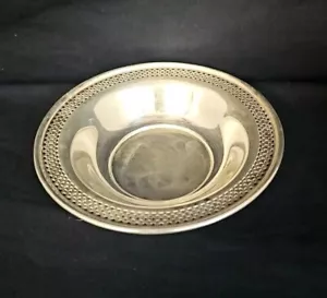 Vintage Antik Lunt Sterlingsilber durchbohrt Bon Bon Schale Schale #108-PD 87+ Gramm - Bild 1 von 8