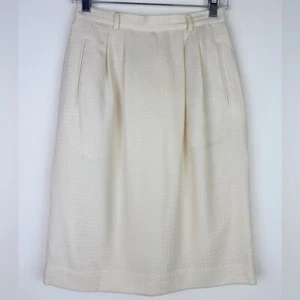 Liz Claiborne Collection Ivory White Wool Skirt - Picture 1 of 8