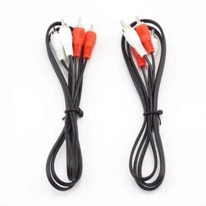 1m 3 5m Dual 2RCA 2 RCA Male to 2 RCA Male jack plug Cable Stereo Audio cord - Picture 1 of 8
