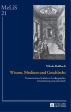 Nikola Roßbach Wissen, Medium und Geschlecht (Hardback)