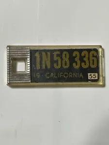 1955 CALIFORNIA DAV PLATE KEY CHAIN FOB - Picture 1 of 2