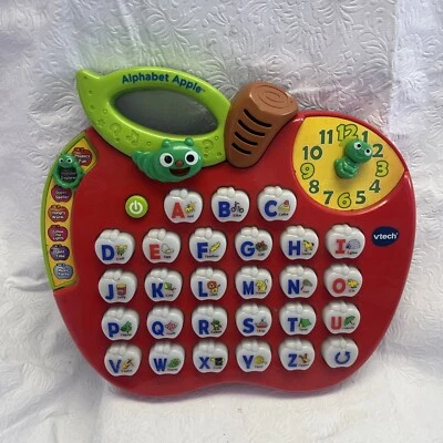 VTECH ALPHABET APPLE Learning Toy 8 Modes OF ABC Worm with handle - Image 1 of 2