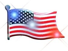 USA LED Light Up Flashing Flag Pins Brooches 25