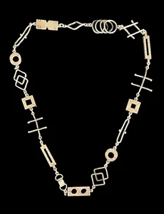 Early Antonio Belgiorno Long Necklace Silver Sterling Signed Heavy - Picture 1 of 5