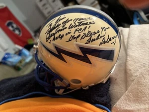 Coach Fisher DeBerry signierter Air Force Falcons Football Mini Helm/Vitrine - Bild 1 von 14