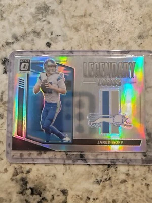 2021 Donruss Optic Jared Goff Legendary Logos Silver Prizm Insert Lions #LL-7 - Image 1 of 3