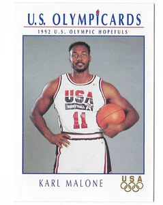 Impel U.S. Olympicards #13 1992 Karl Malone casi como nuevo 13 Juegos Olímpicos Utah Jazz - Imagen 1 de 2