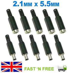 5 PAIRS 2.1MM X 5.5MM MALE FEMALE 12V DC POWER PLUG SOCKET JACK CONNECTOR LAPTOP - Picture 1 of 2