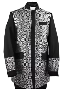 Clergy Jacket Coat Pastor Preacher Bishop Cassock Suit Separate Short Jacket - Picture 1 of 11
