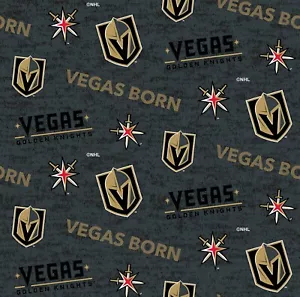 BTY NHL Hockey Las Vegas Golden Knights Vegas Born Baumwollstoff VY The YARD - Bild 1 von 1