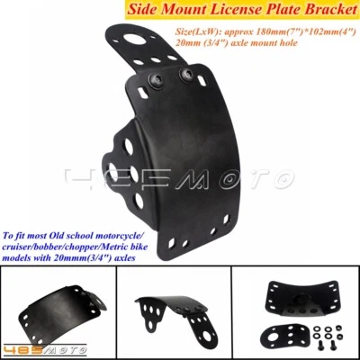 SOPORTE LUZ TRASERA MATRÍCULA MONTAJE LATERAL MOTO PARA CHOPPER BOBBER PERSONALIZADO Foto 1 de 4