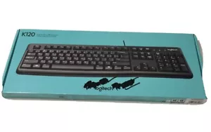 Logitech K120 Ergonomic Desktop Wired Keyboard USB Black 920002478 - SH A1A - Picture 1 of 3