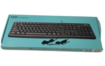 Logitech K120 Ergonomic Desktop Wired Keyboard USB Black 920002478 - SH A1A - Image 1 of 3
