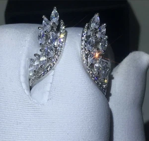 Anillo Cocktail ajustable 18kt Oro Blanco Laminado piedra de cristal Swarovski - Imagen 1 de 6