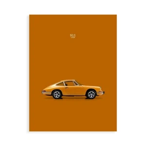 Impresión En Lienzo O Papel Póster O Cuadro Rogan Mark Porsche 911 1968 Naranja - Imagen 1 de 2