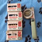 Vintage Scotch EJ-3 Label Maker With 4 Boxes Of  Tapes. Gold, Black, Red & Blue