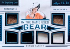 🔥#/30 BERNIE PARENT 6 RELICS 2020-21 LEAF IN THE GAME USED JERSEY GOALIE ITG🔥