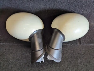 10-14 MINI COOPER R55 R56 R57 PAIR OF ELECTRIC WING DOOR MIRRORS PEPPER WHITE - Picture 1 of 7