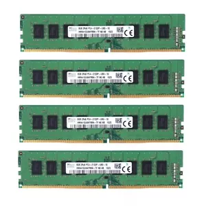 Hynix DDR4 32GB (4X8GB) 2133MHz PC4-17000 288-Pins 2RX8 UDIMM Desktop Memory Ram - Picture 1 of 5