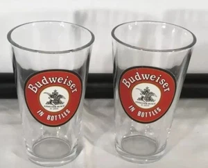 Budweiser in Flaschen Sammlerstück Pint Gläser (2er Set) Selten! Vintage St.Louis - Bild 1 von 2