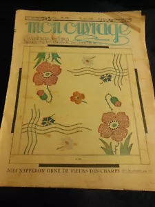 Mon ouvrage 1936 n°320 bouquet papier parure tricot coussin - Photo 1/10