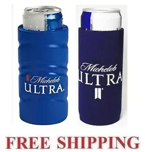 MICHELOB ULTRA 1 SLIM CAN FOAM COOLER & 1 KOOZIE COOLIE HUGGIE NEW BUD GOLF - Foto 1 di 1
