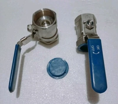 1 1/2'' 316 Stainless Steel Ball Valve (1000 WOG) ( Pack Of 2 Pieces) - Image 1 of 4