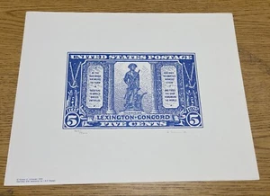 1976 Lexington-Concord The Minute Man 5 ¢ Estampilla #262 firmada por R. Schneider - Imagen 1 de 3