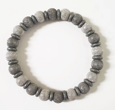 BRACCIALE ELASTICO IN ARGENTO BICOLORE LAVORAZIONE DIAMANTATA STUPENDO - Immagine 1 di 3