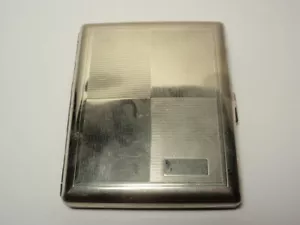 Silberfarbenes Metall Zigaretten Tabak Etui - Bild 1 von 7