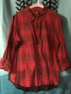 L(R) Größe Damen Langarm Karohemd Fulltilt Langarm Karohemd - Bild 1 von 3