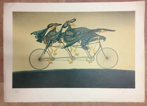JEAN-PAUL GRIFFOULIERE CYCLISME LITHO ORIGINALE SIGNEE NUMEROTEE (76,4 x 55 cm) - Imagen 1 de 3